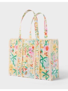 Roller Rabbit x Target Vacation Fringe Canvas Tote
